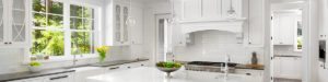 Bright White Kitchen During the Day