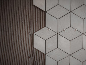 Kitchen tiles detail.