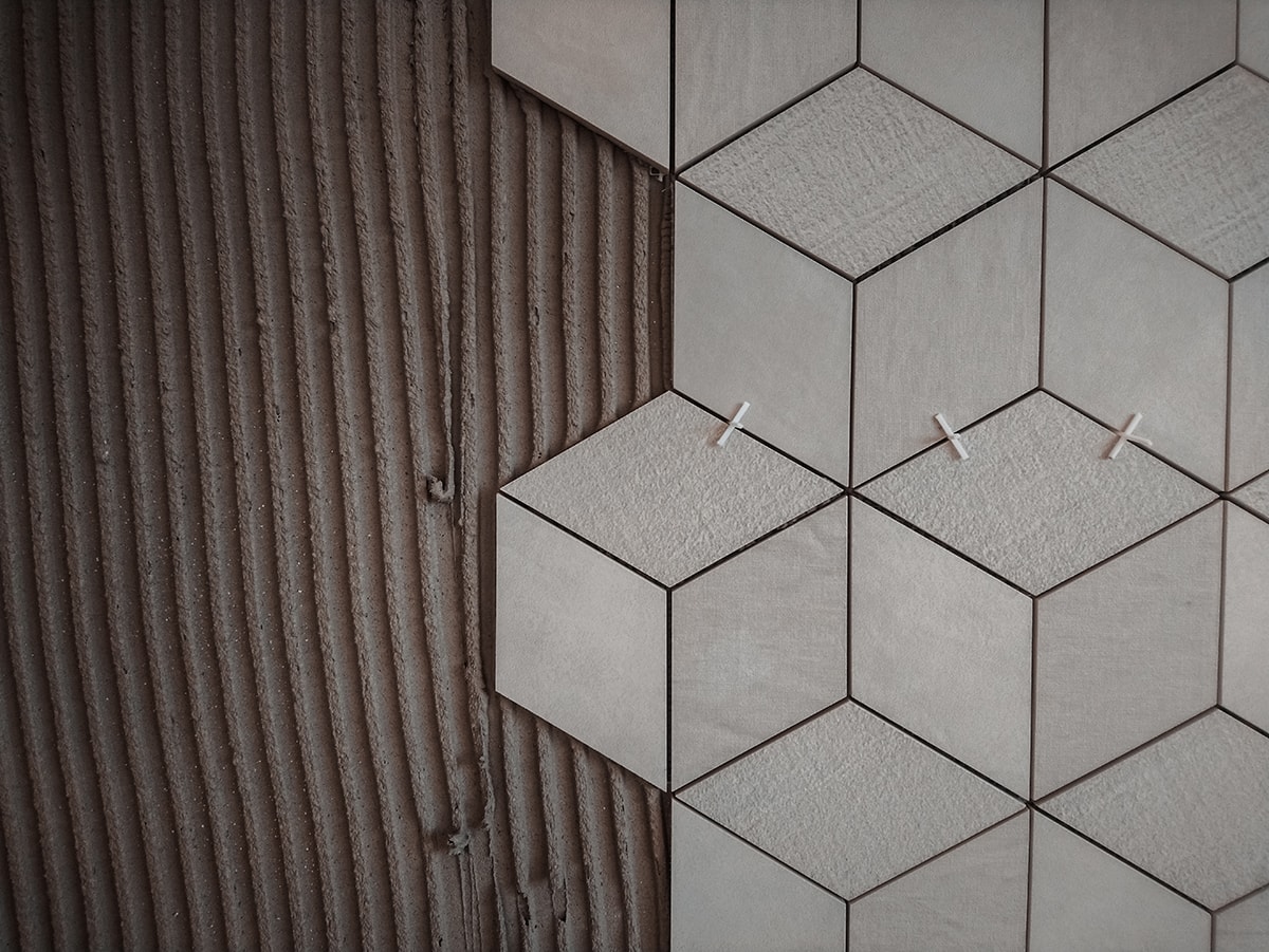 Kitchen tiles detail.